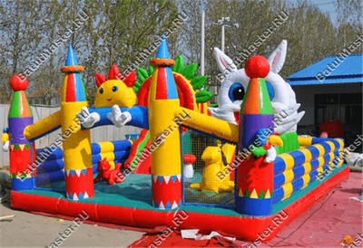 Коммерческий надувной батут "Пасхальный зайчик"