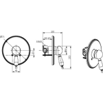 Встраиваемый смеситель для душа Boheme Crystal 305-CRST