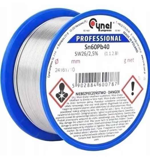 Припой проволока 1.20мм 0.10кг Sn60 / Pb40 (flux SW26) ПОС 60 / Cynel