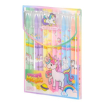 Ручка гелевая, пиши-стирай, Basir, синие чернила, серия "ЕДИНОРОГ ", корпус с рисунком, 12 шт