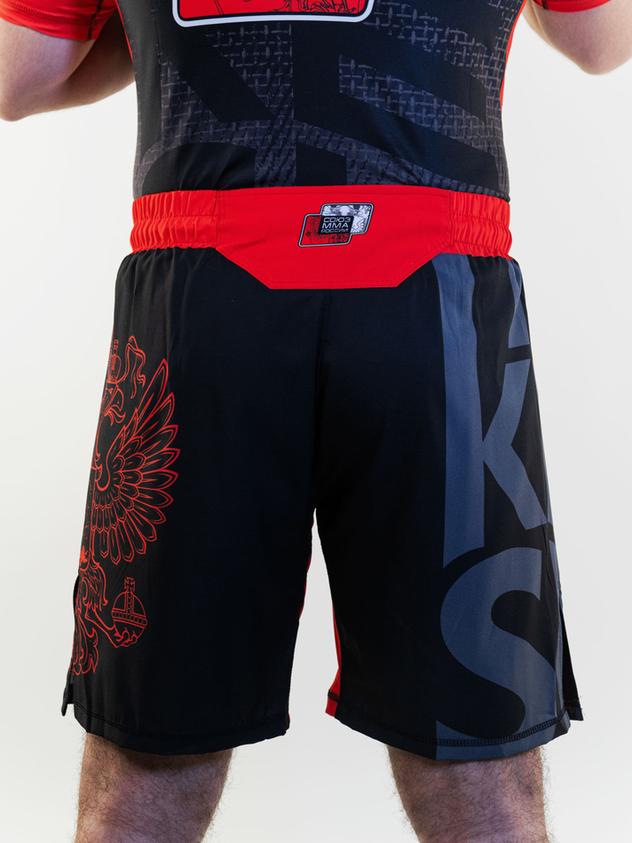 Шорты TFG Союз ММА России (Lite) детские (черный-красный)