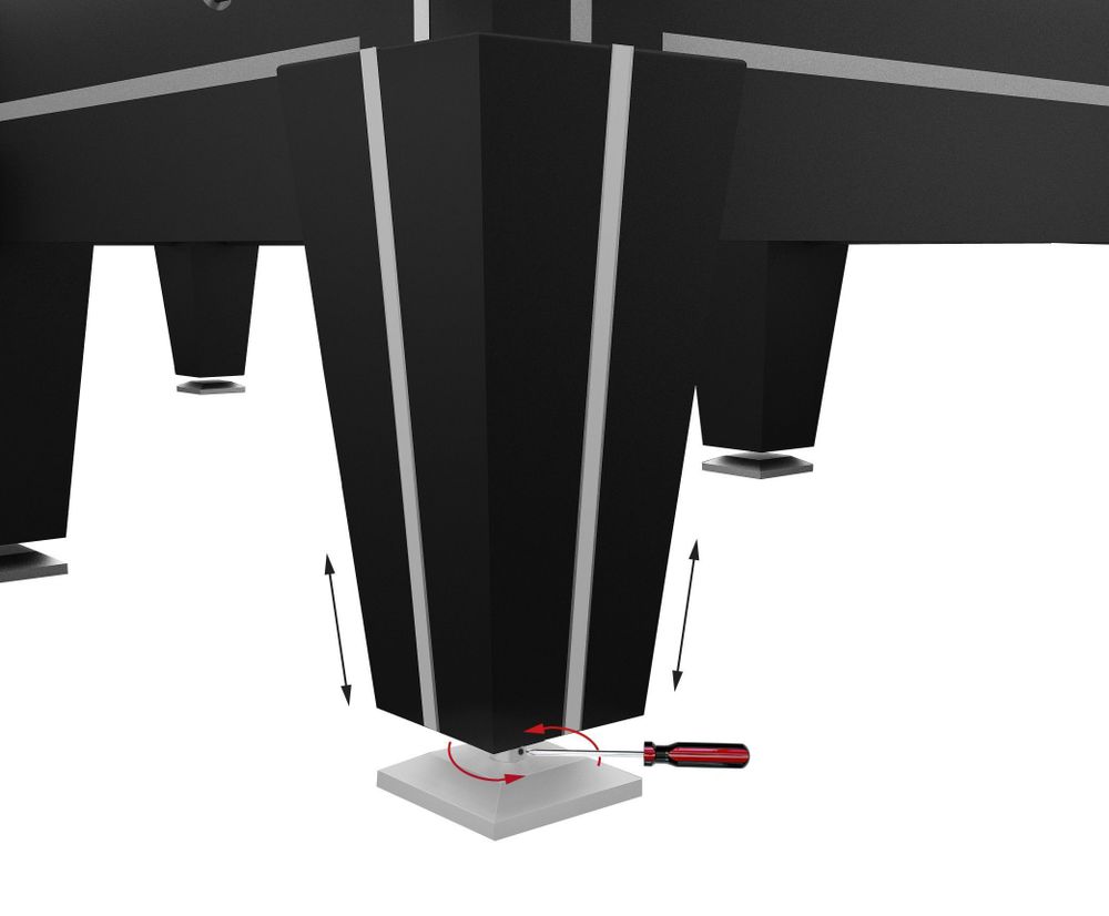 Бильярдный стол для снукера RASSON "Magnum Pro" (12 футов, черный, сланец 50 мм в комплекте с аксессуарами) с системой подогрева плит