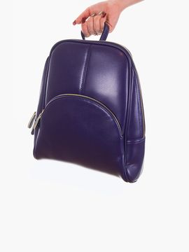 Рюкзак женский из экокожи Front Pocket. Синий