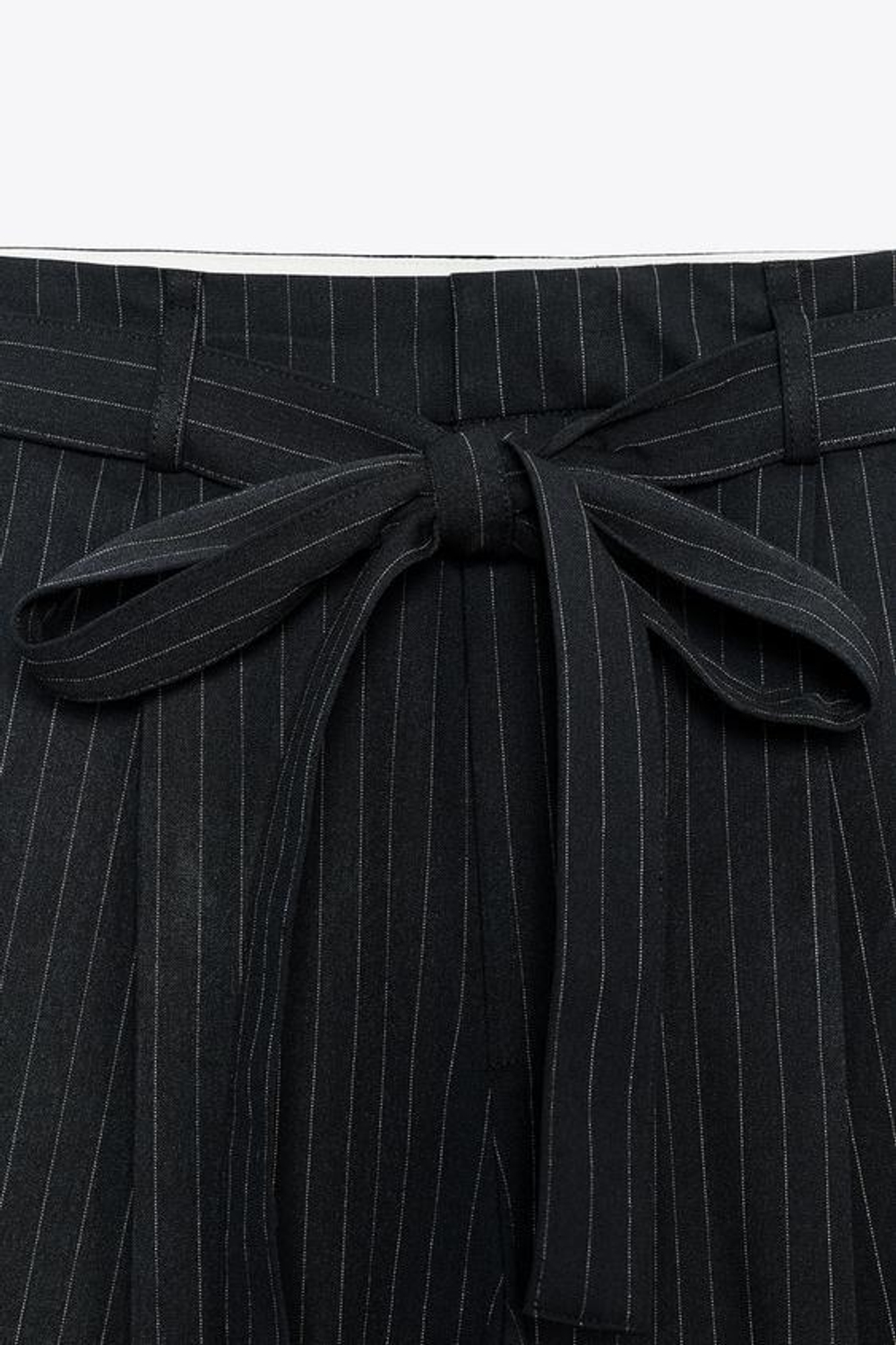 ZARA БРЮКИ СО СКЛАДКАМИ И ПОЯСОМ, МОРСКОЙ СИНИЙ