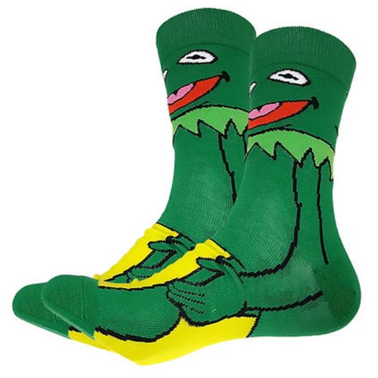 Носки "Лягушонок Кермит", р-р 40-44 (темно-зеленый)