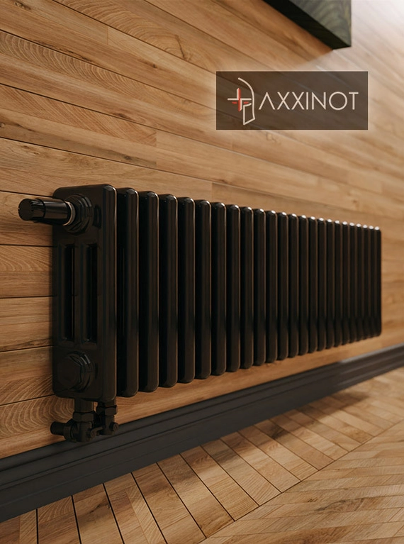 Axxinot Sentir 3020 - трехтрубный трубчатый радиатор высотой 200 мм, нижнее подключение с термовентилем