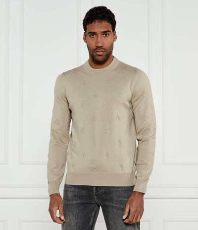 Шерстяной свитер H-Bahelo BOSS BLACK - бежевый(50531169)