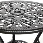 Комплект Secret De Maison Romance (стол +2 стула) алюминиевый сплав, D60/H67, 53х41х89см, черный