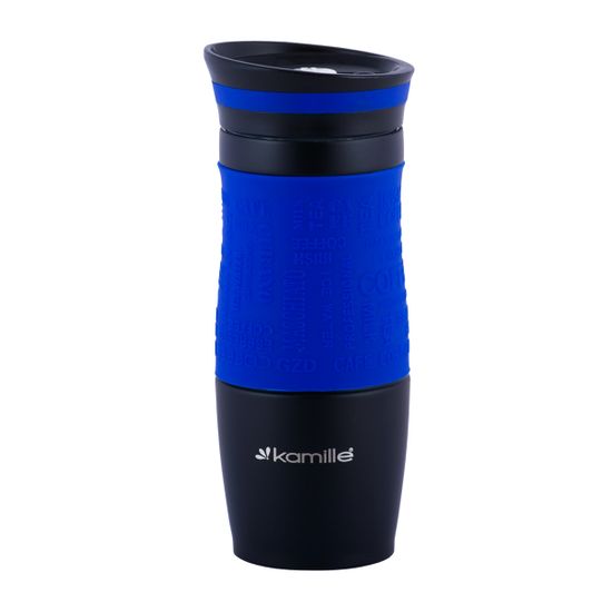 Термокружка 380 мл. из нержавеющей стали Kamille KM 2069A с TPR-вставкой