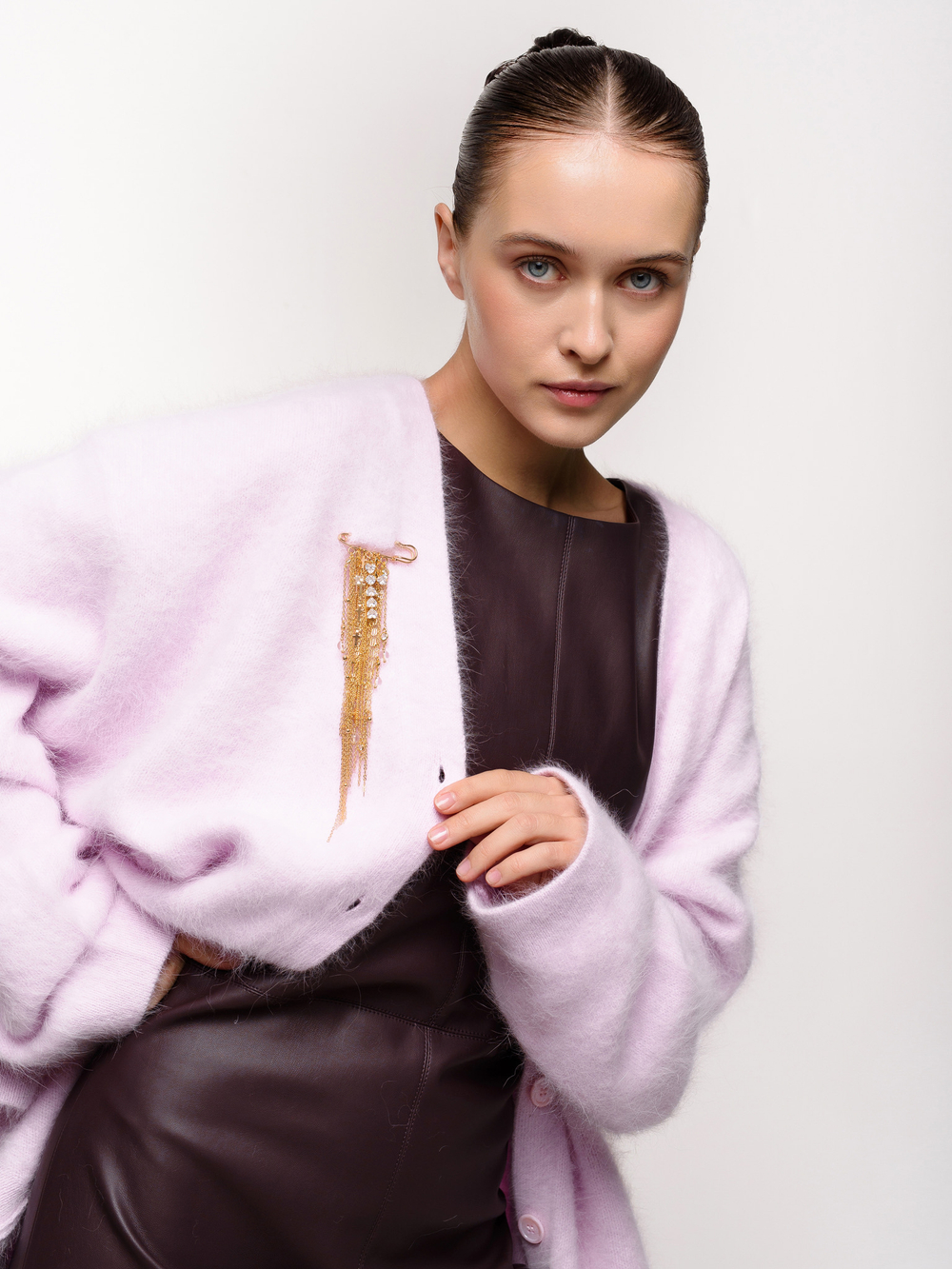 Брошь "Cross Shine" Gold