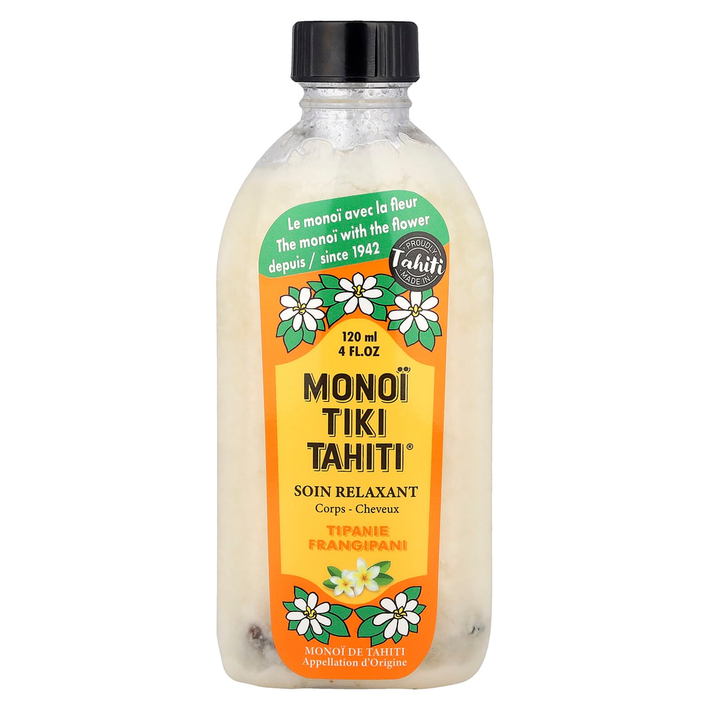 Monoi Tiare Tahiti, Monoi Tiki Tahiti®, типани, кокосовое масло, 120 мл (4 жидк. унции)