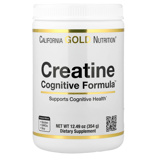 California Gold Nutrition, Creatine Cognitive Formula™, с L-лейцином, голубикой, кокосом и экстрактом винограда, 354 г