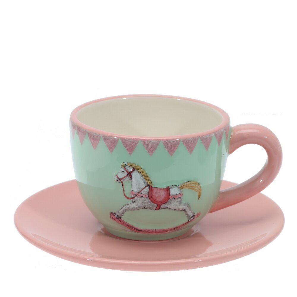 GAEM Набор чашка с блюдцем "Лошадка", 250 мл, L15 W15 H8 см