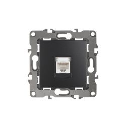 12-3107-05 ЭРА Розетка информационная RJ45, IP20, Эра12, антрацит | Эра 12 Антрацит