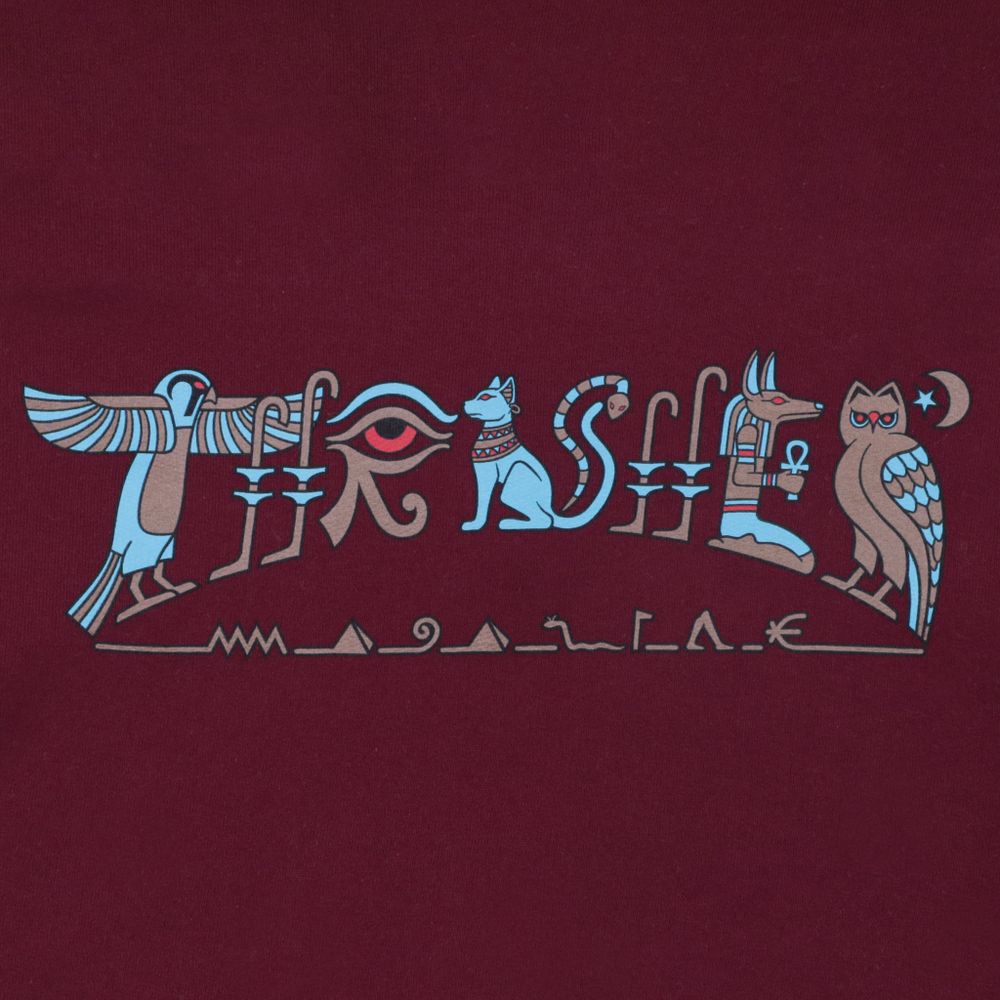 Thrasher hieroglyphic maroon hoodie 2025