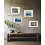 Картина авторская акварельная в паспарту 21х30 см на стену для интерьера "Берег Ладоги"