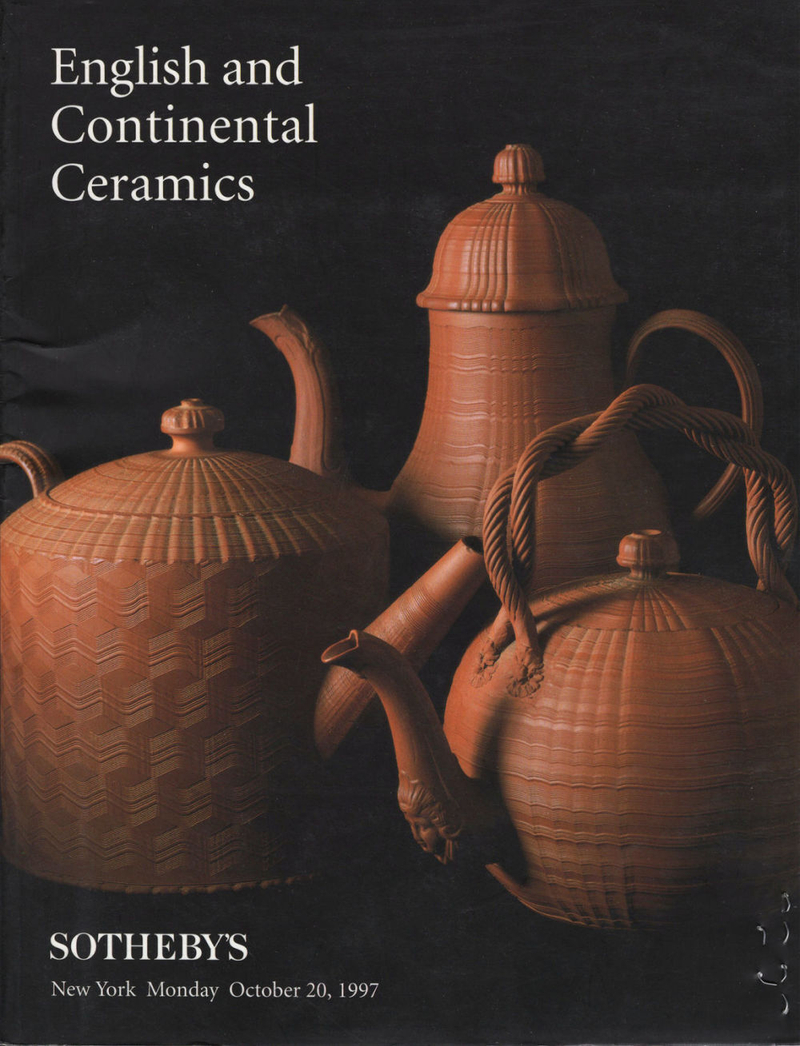 Каталог аукциона Sotheby's, Нью-Йорк, Британская и континентальная керамика от 20 октября 1997 года