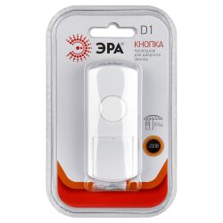 Кнопка дверного звонка ЭРА D1 проводного, белая | Электрозвонки проводные