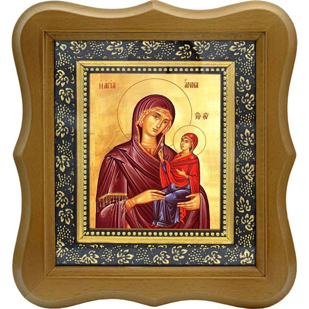 Анна праведная, мать Пресвятой Богородицы. Икона на холсте.