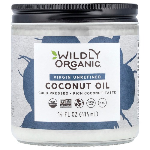 Wildly Organic, нерафинированное кокосовое масло первого отжима, 414 мл (14 жидк. унций)