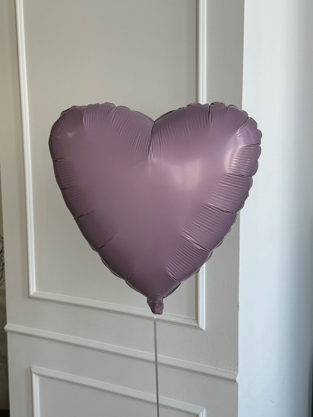 Шар-сердце фиолетовый фольгированный