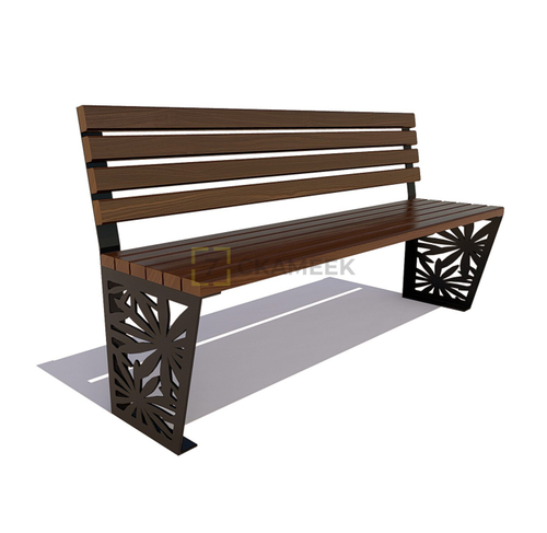 Скамейка садовая «Ромашка» без подлокотников (1,2 м лиственница,40х60)