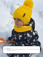 Шапка для мальчика со снудом осенняя