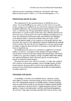 Systems analysis and operations research | National Research Council