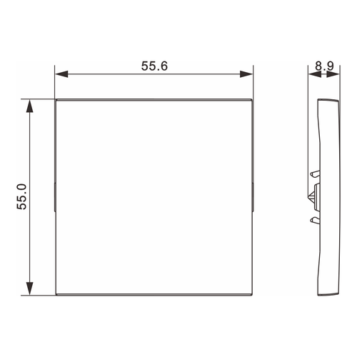 Клавиша 1-я, глянцевый белый, серия A07