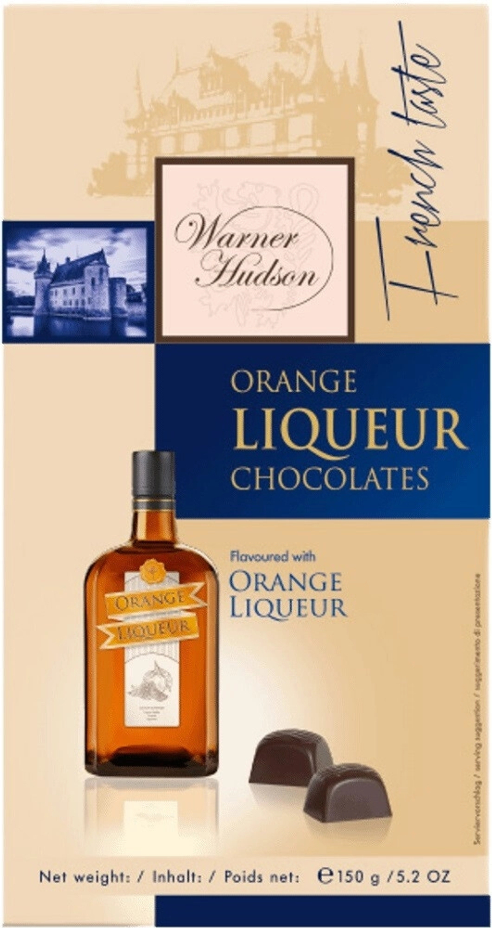 Шоколад Пиастен Уорнер Хадсон конфеты с апельсиновым ликером / Piasten Warner Hudson Orange Ligueur 150г