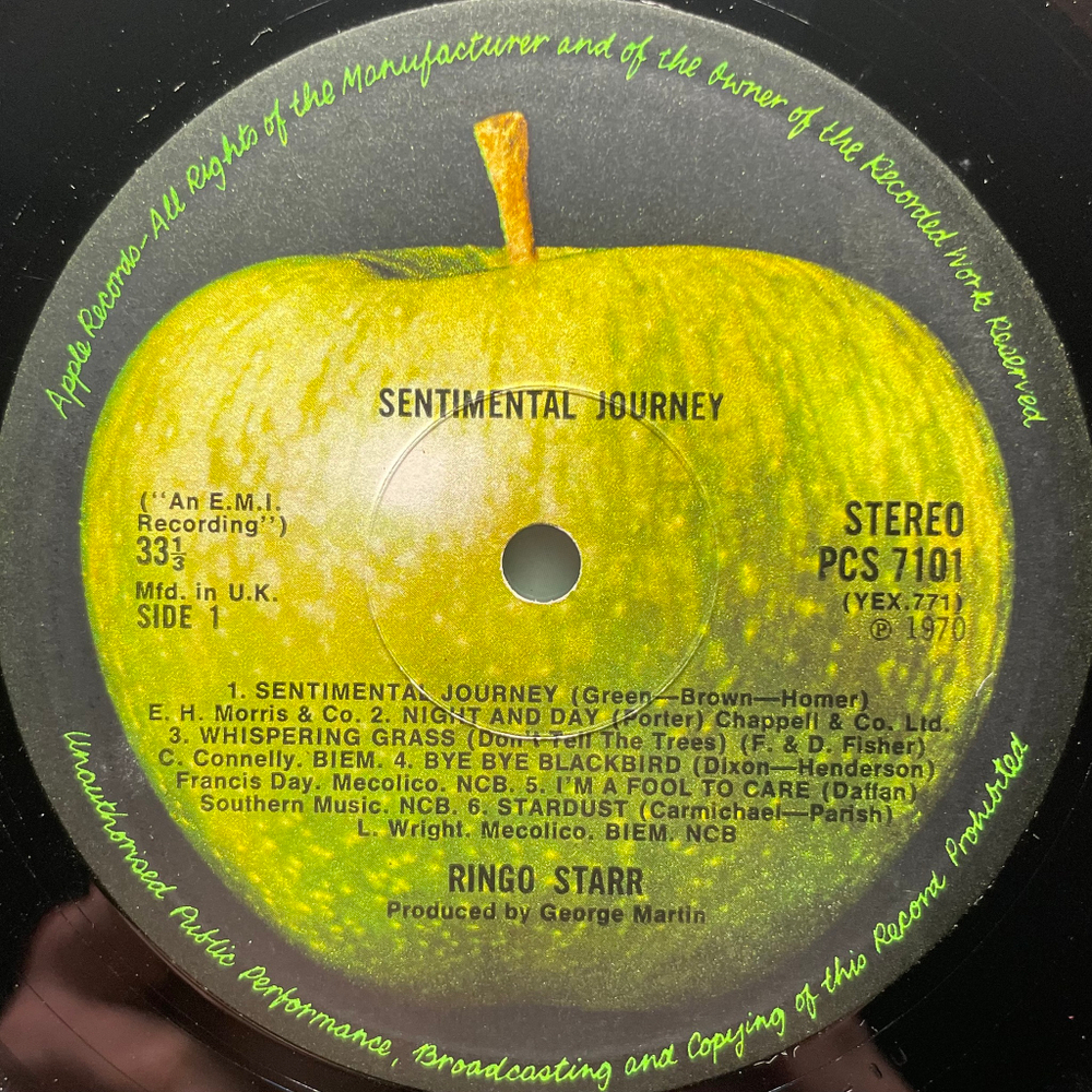 Ringo Starr ‎– Sentimental Journey (Англия 1970г.)