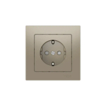 ATLASDESIGN РОЗЕТКА с заземлением со шторками, 16А, в сборе, быстрозажим. клем., ШАМПАНЬ