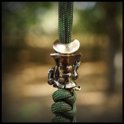 Темлячная бусина "Вовка" для ножей , латунь