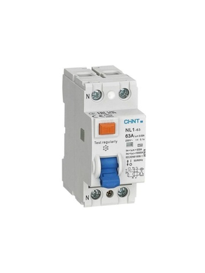 Выключатель дифференциального тока (УЗО) 2п 63А 100мА тип AC-S NL1-100 10кА (R) CHINT 200420