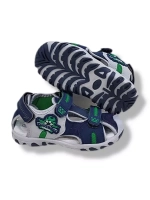 Сандалии для мальчика закрытые три липучки.