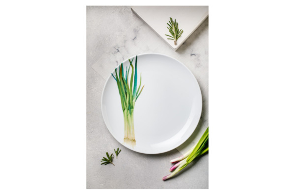 Тарелка закусочная 24см Noritake Овощной букет Зеленый лук