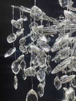 Люстра подвесная Lanbos, 8 ламп Е14, 320 Вт, до 18 кв м, хром