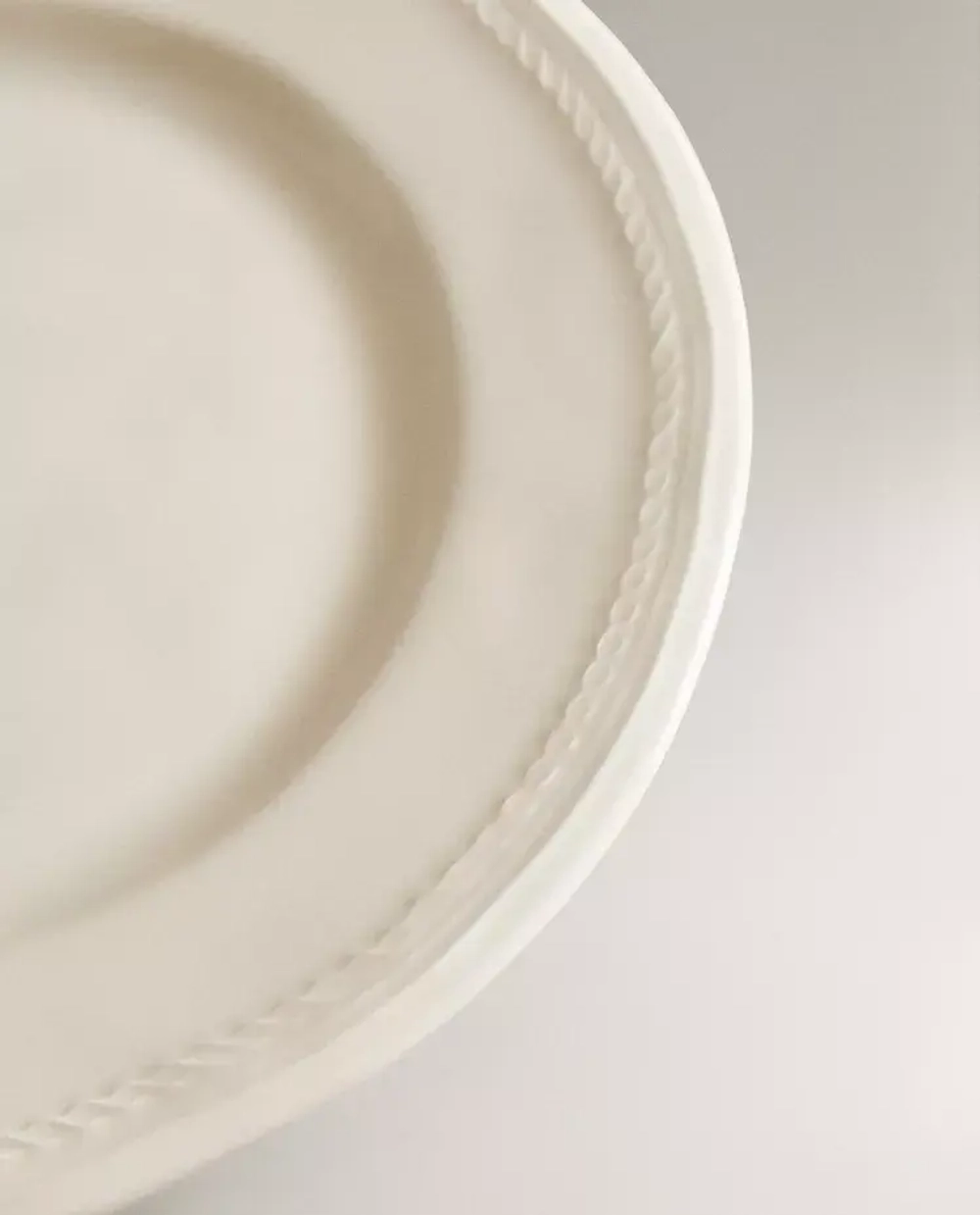 ZARA HOME ФАЯНСОВАЯ ОБЕДЕННАЯ ТАРЕЛКА, БЕЛЫЙ