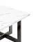 Журнальный столик Newton 122х61 см, белый мрамор, темный хром