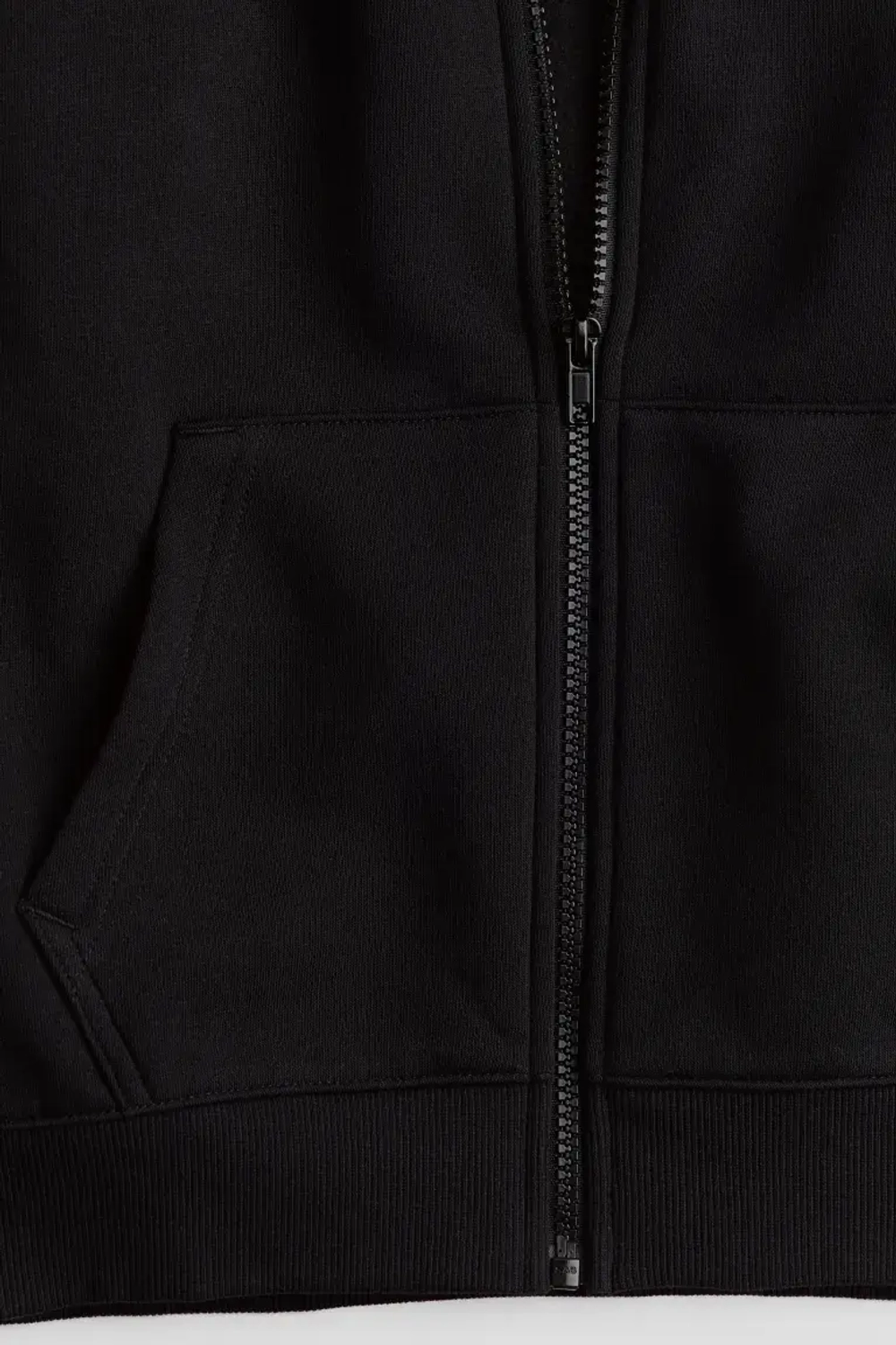 H&M Толстовка с капюшоном и застежкой-молнией, черный