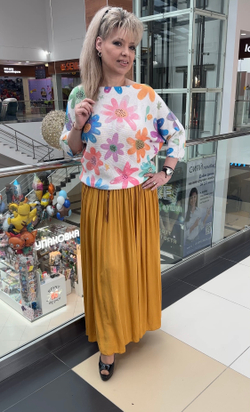 Итальянская сатиновая юбка