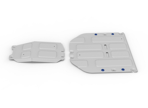 Защита картера и КПП Rival для Hongqi H9 RWD, АКПП 2023-н.в., алюминий 3 мм, с крепежом, штампованная, 2 части, 333.8014.1