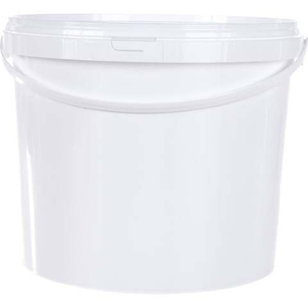 Ведро круглое полипропиленовое 5л. белое с белой крышкой с пластиковой ручкой Gigant 40456