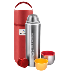 Термос Relaxika 102 (1,2 литра) в термочехле, стальной