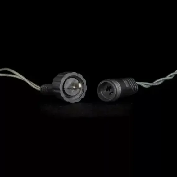 Светодиодная гирлянда 100 разноцветных LED ламп с RGB светодиодом, 10 м., 24V., черный силиконовый провод, IP54, Beauty Led (EST100-11-1RGB)