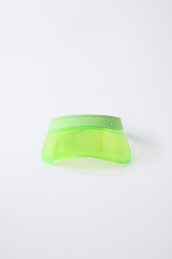 ZARA КЕПКА С ПРОЗРАЧНЫМ КОЗЫРЬКОМ, СВЕТЛО-ЗЕЛЕНЫЙ