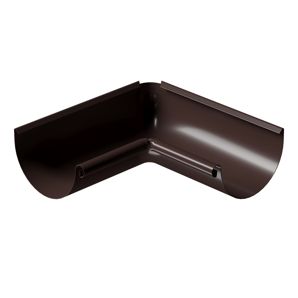 Угол желоба Docke Stal Premium PVPU-1050 D125/90 мм внутренний 90 градусов Ral 8019 Шоколад