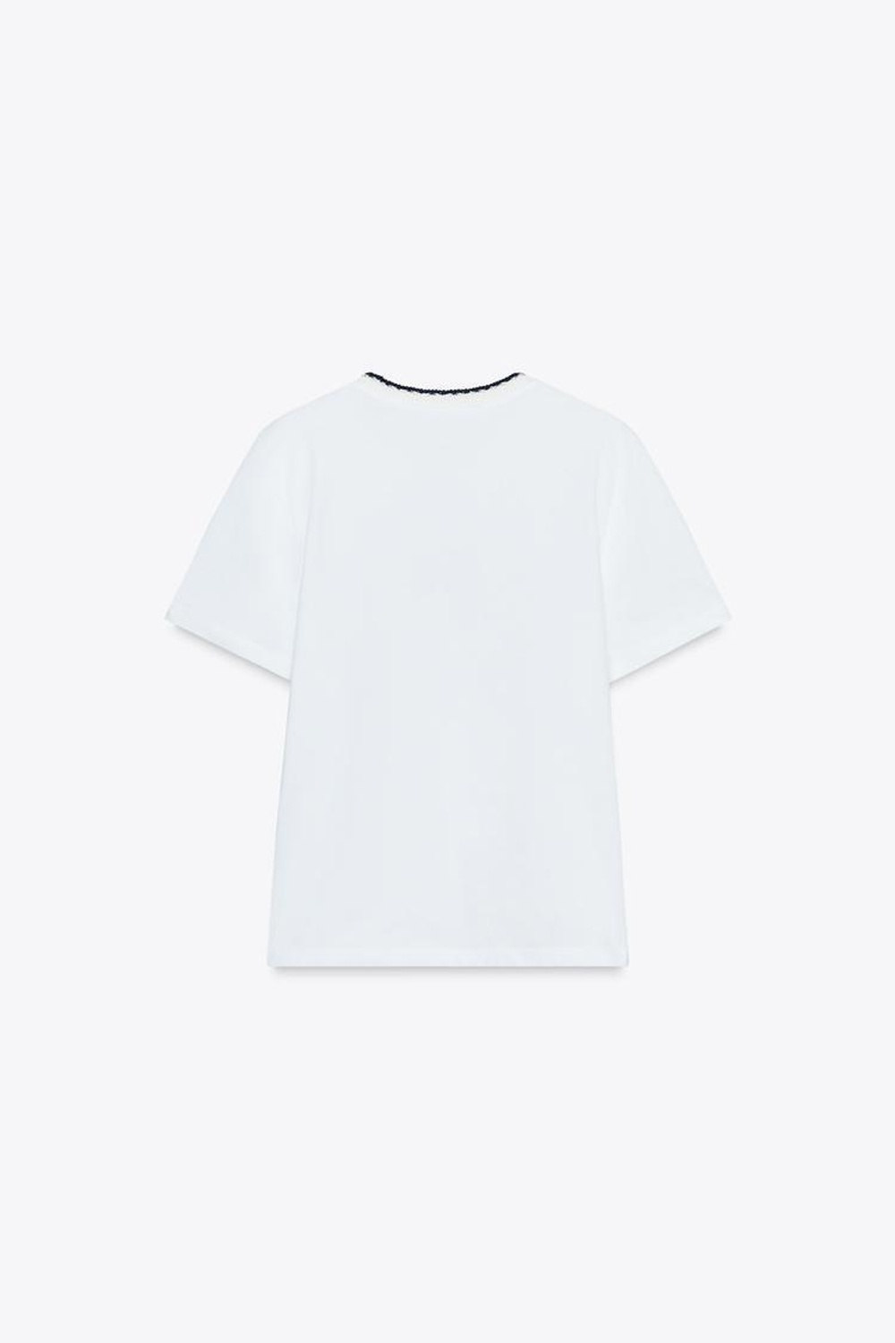 ZARA ФУТБОЛКА С НАДПИСЬЮ, СИНИЙ/БЕЛЫЙ