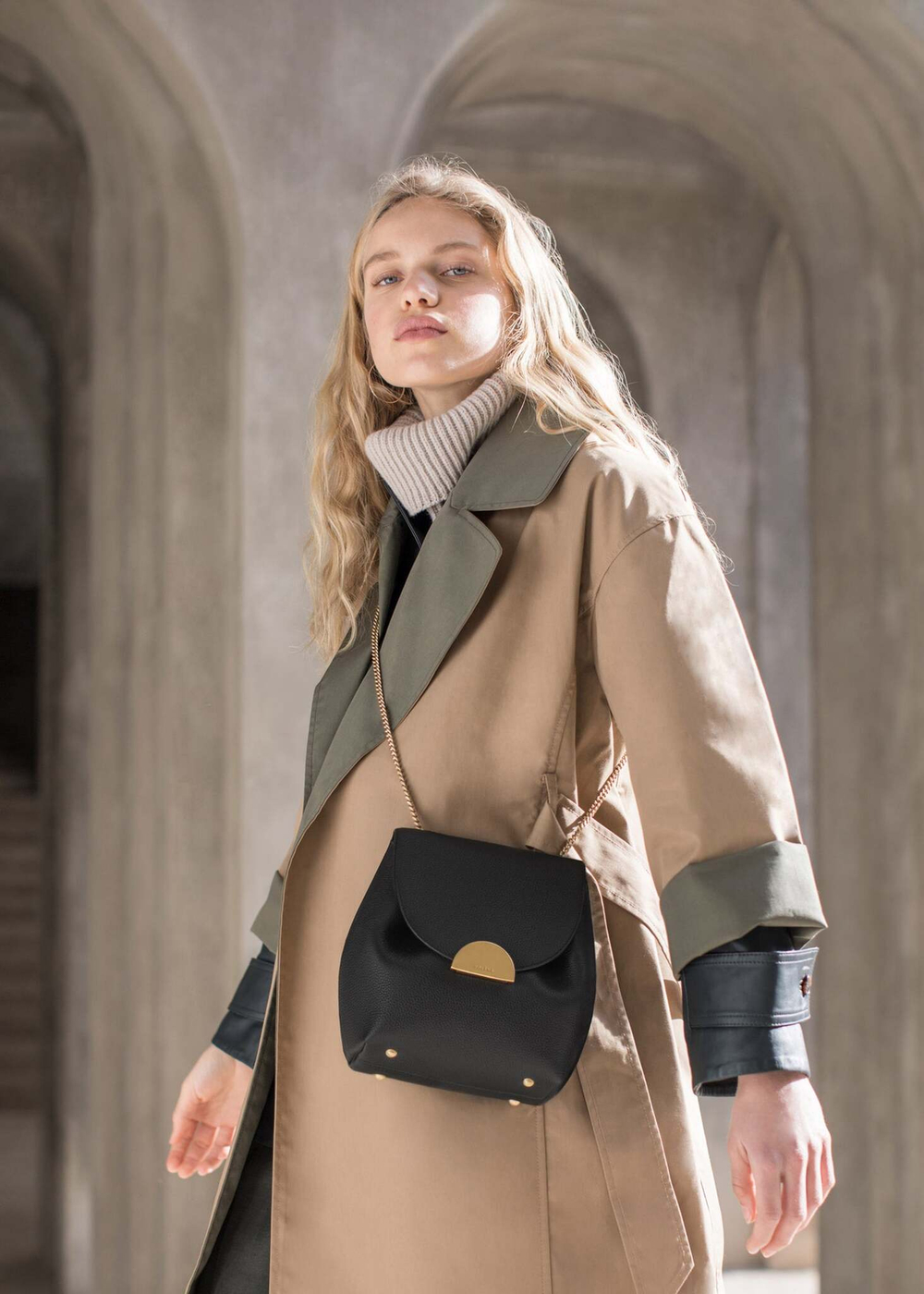 Сумка Polene Numéro Un Mini EDITION TEXTURED BLACK