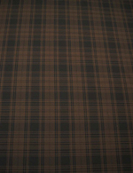 Ткань Пикачу клетка для школьной формы, 225 гр/м2, 150 см, Кофейный